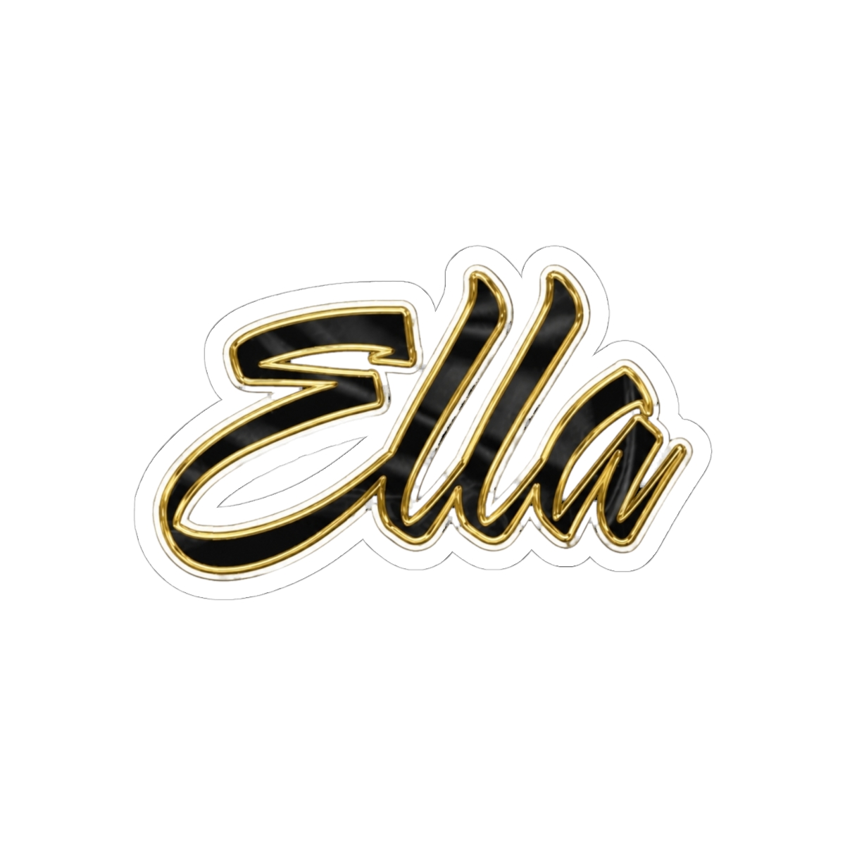 Ella black gold lettering decal sticker | Nieve Ella